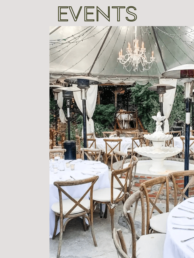 Event setup with white linens